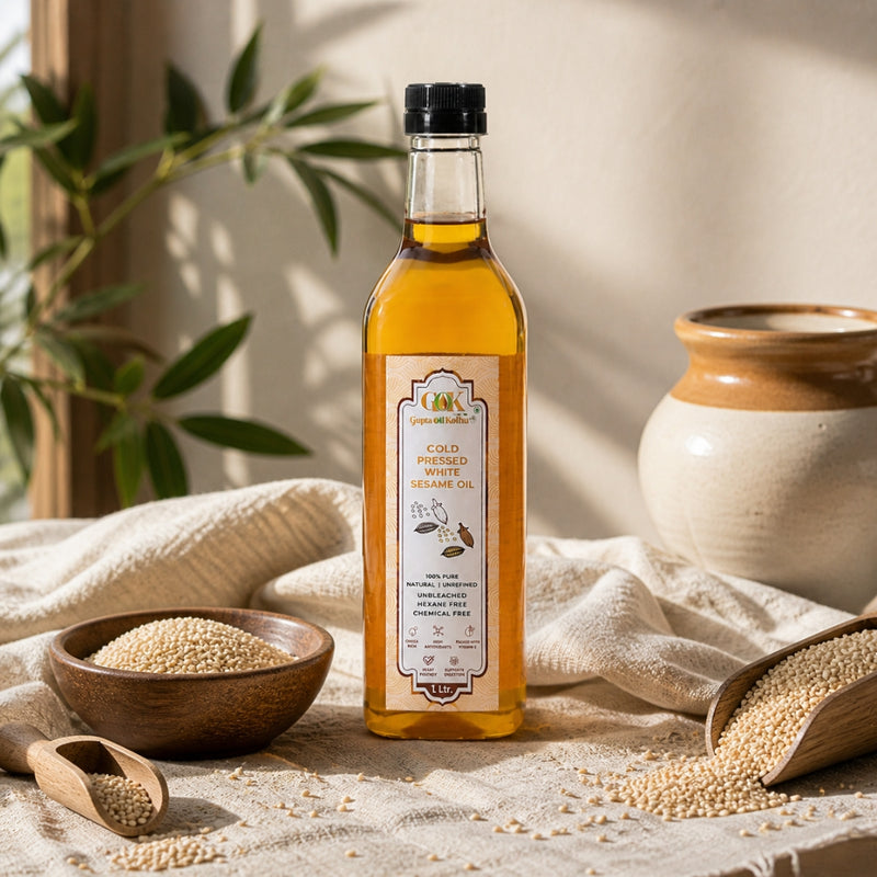 Cold Pressed White Sesame Oil (1L)