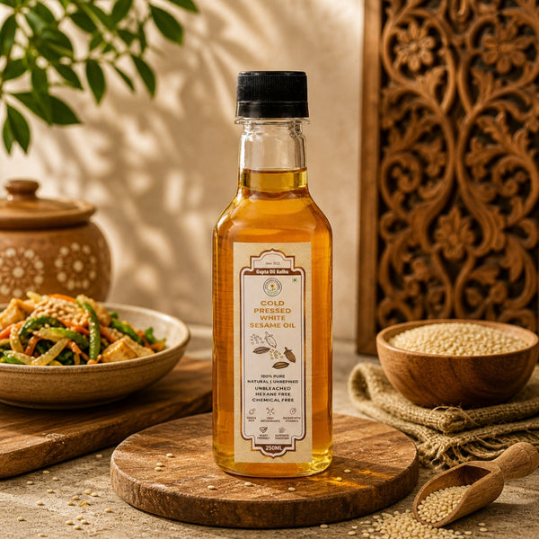 Cold Pressed White Sesame Oil (250ML)