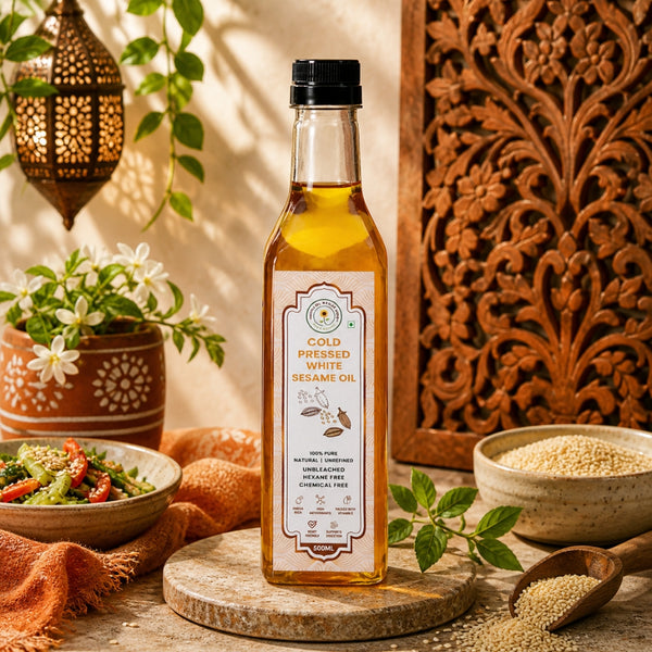Cold Pressed White Sesame Oil (500ML)