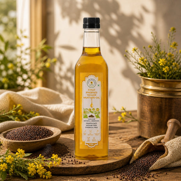 Cold Pressed Yellow Mustard Oil (1L)