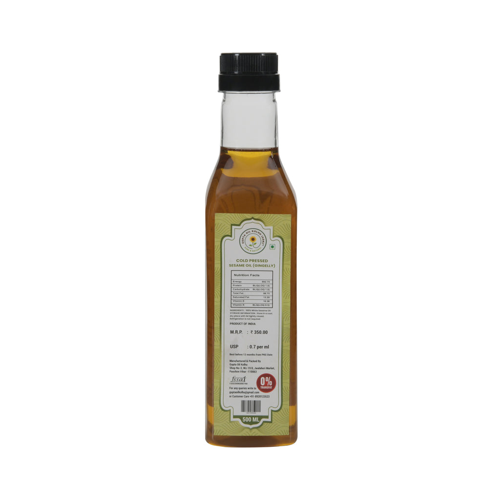 Cold Pressed Sesame Oil - Gingelly (500ML)
