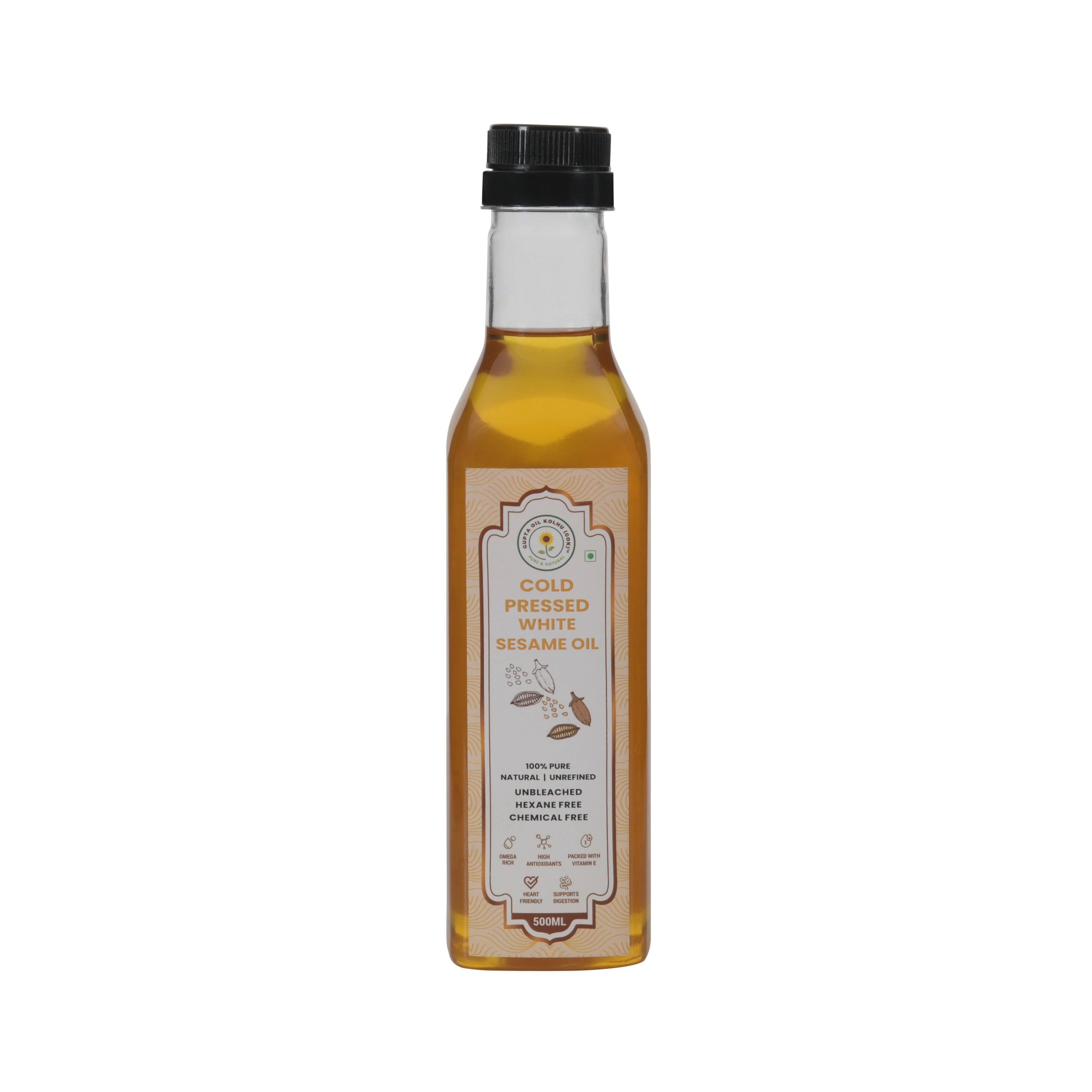 Cold Pressed White Sesame Oil (500ML)