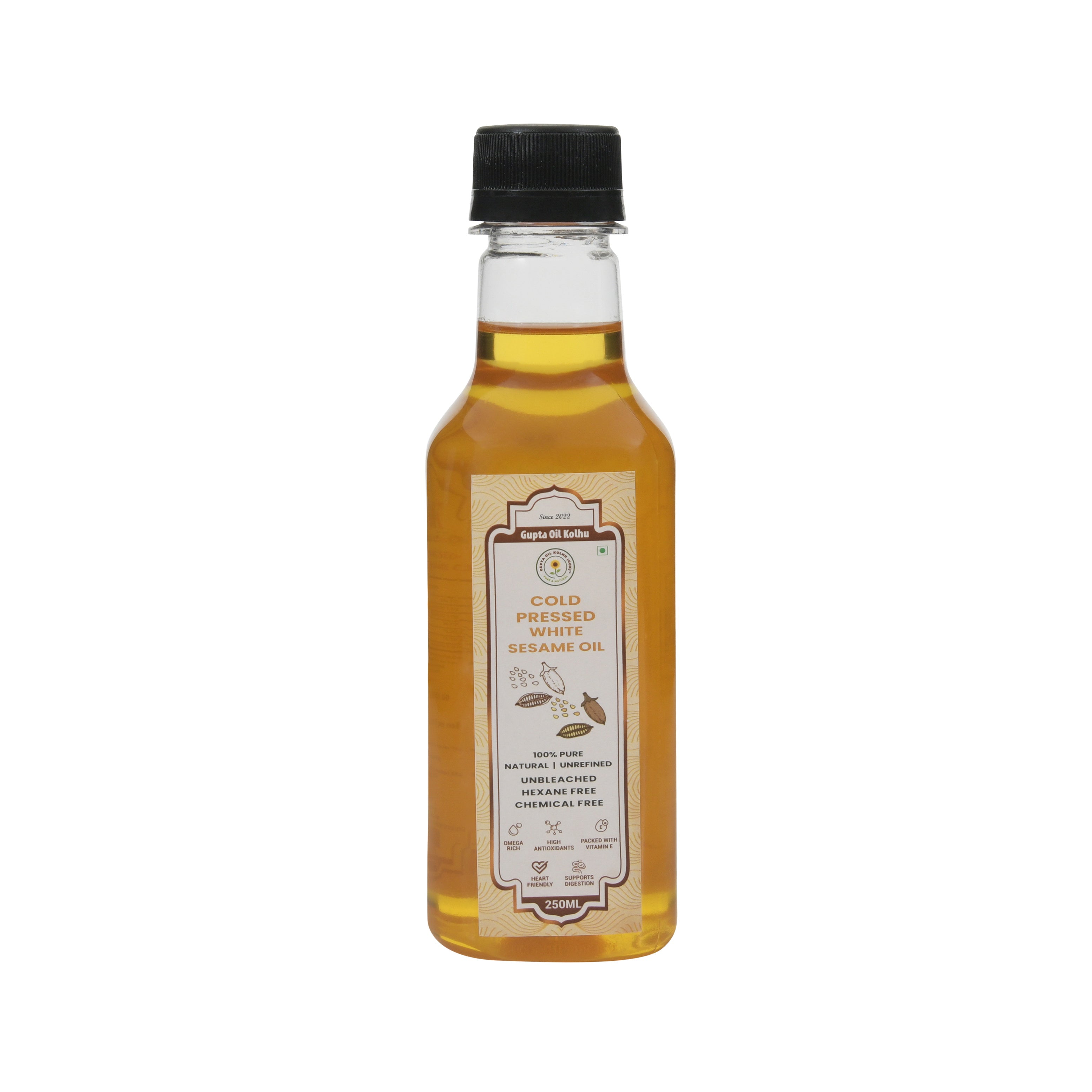 Cold Pressed White Sesame Oil (250ML)
